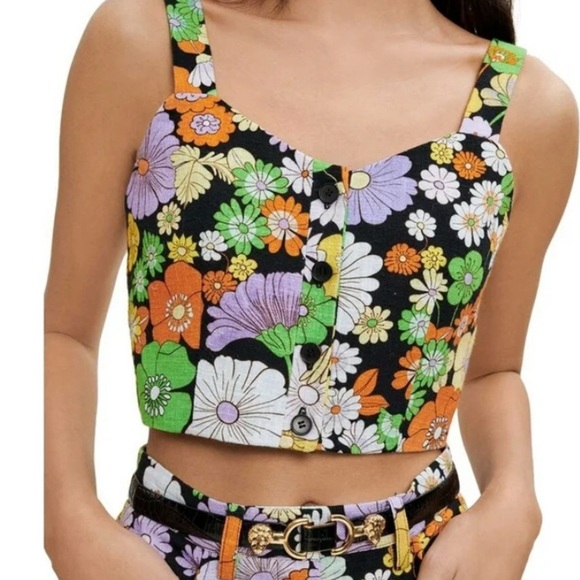 Maje 70s Floral Crop To, Size 1 - Picture 6 of 7
